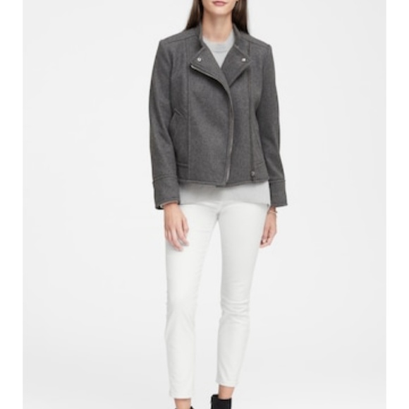 MUST GO! NWT banana republic wool moto jacket - Picture 2 of 8